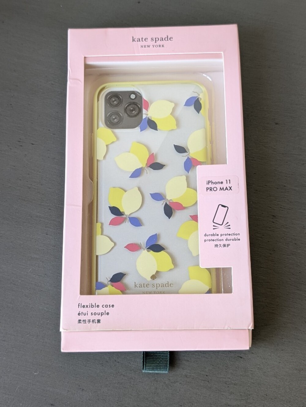 kate spade Lemon & Multicolor Leaf iPhone 11 Pro Max Flexible Case - Yellow